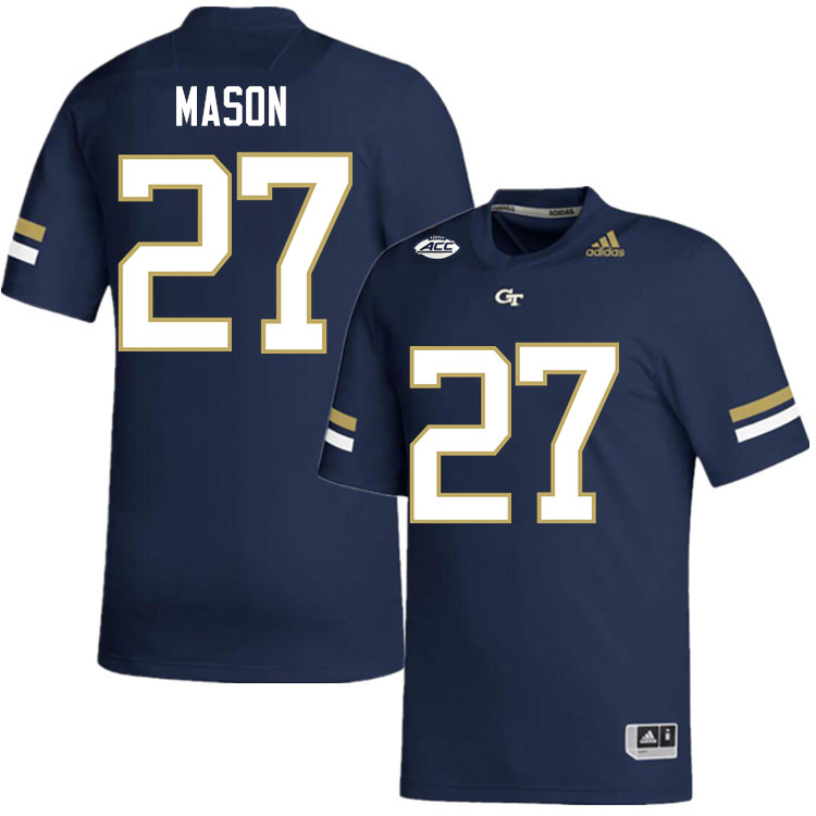 Jordan Mason Georgia Tech Jerseys,Georgia Tech Yellow Jackets College Football Uniforms-Navy